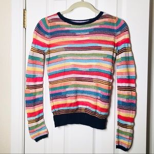 Anthropologie Sparrow rainbow knit sweater…